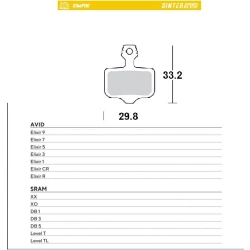 MOTO-MASTER WYPRZEDAŻ BIKE PRO klocki hamulcowe ROWEROWE SINTER SPORT METALICZNE PASUJE DO AVID ELIXIR 9,7,5,3,1,CR,R, S