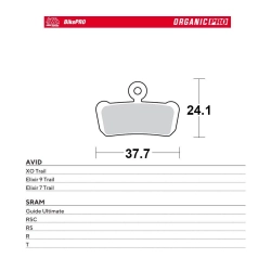 MOTO-MASTER WYPRZEDAŻ BIKE PRO klocki hamulcowe ROWEROWE ORGANICZNE PRO PASUJE DO AVID XO TRAIL, ELIXIR 9 TRAIL, ELEXIR
