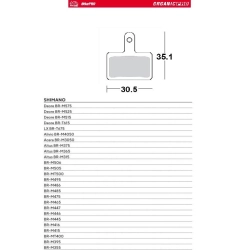 MOTO-MASTER WYPRZEDAŻ BIKE PRO klocki hamulcowe ROWEROWE ORGANICZNE PRO PASUJE DO SHIMANO DEORE BR-M575, BR-M525, BR-M51