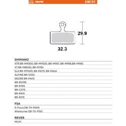 MOTO-MASTER WYPRZEDAŻ BIKE PRO klocki hamulcowe ROWEROWE SINTER METALICZNE PASUJE DO SHIMANO XTR BR-M9000, BR-M9020, BR-