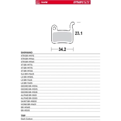 MOTO-MASTER WYPRZEDAŻ BIKE PRO klocki hamulcowe ROWEROWE ORGANICZNE PRO PASUJE DO SHIMANO XTR BR-M975, BR-M966, BR-M965,