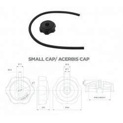 ACERBIS 0001111.090 SMALL CAP korek wlewu paliwa pasuje do KTM 2T 1993-2004 Φ48.5