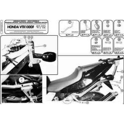 KAPPA stelaż kufra centralnego HONDA VTR 1000F (97-04) ( BEZ PŁYTY ) MOTORUS.PL