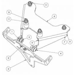 RENNER RT203 mocowanie motocyklowej tablicy rejestracyjnej KAWASAKI Z750R 11-