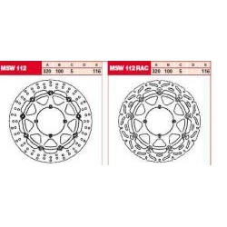 TRW MSW112 tarcza hamulcowa PŁYWAJĄCA średnica 320mm