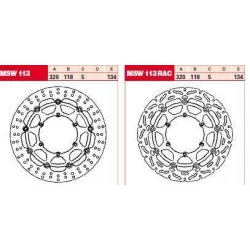 TRW LUCAS MSW113 motocyklowa pływająca tarcza hamulcowa 320mm