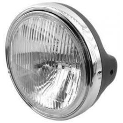 VICMA 7276 lampa reflektor przód czarna śr.190 mm (H4 12V 60/55W + 12V 5W) MOTO GUZZI różne modele Breva, Nevada PIAGGIO Beverly Cruiser 250/500 07-09