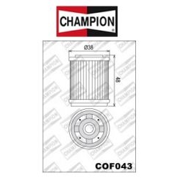 CHAMPION COF043 motocyklowy filtr oleju HF143
