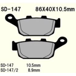 VESRAH VD-147/2 SEMI METALIC klocki hamulcowe HONDA CBR250R 11-14, SUZUKI GSR250 12-14, KAWASAKI Z750R 11-13 sklep motoc