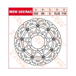 TRW LUCAS MSW265RAC Przód motocyklowa tarcza hamulcowa Honda CBR1000RR 08-, CBR1000RR ABS 09-