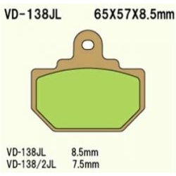 VESRAH VD-138JL Sintered motocyklowe klocki hamulcowe sklep motocyklowy MOTORUS.PL