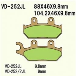 VESRAH VD-252/2JL Sintered motocyklowe klocki hamulcowe sklep motocyklowy MOTORUS.PL