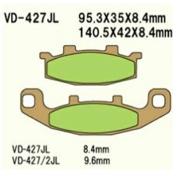 VESRAH VD-427JL Sintered motocyklowe klocki hamulcowe sklep motocyklowy MOTORUS.PL