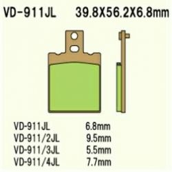 VESRAH VD-911JL Sintered motocyklowe klocki hamulcowe sklep motocyklowy MOTORUS.PL