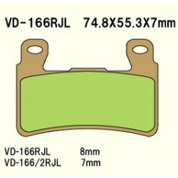 VESRAH VD-166RJL RACING klocki hamulcowe HONDA CBR600F 99-00, CBR600F 01-07, CBR600F4 99-00, CBR900RR 98-99, CB1100 10-1