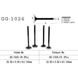 VESRAH GG-1026-IN zawór ssący Honda TRX250X, TRX300X/EX, SH300i