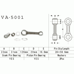 VESRAH VA-5001 korbowód HONDA CR250 84-01 sklep MOTORUS.PL