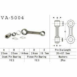 VESRAH VA-5004 korbowód HONDA CR500 87-01 sklep MOTORUS.PL