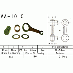 VESRAH VA-1015 korbowód HONDA TRX250TE FOURTRAX RECON 02-09 sklep MOTORUS.PL