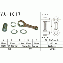 VESRAH VA-1017 korbowód HONDA TRX450 Fourtrax Foreman ES/S 98-01, TRX400FW Fourtrax Foreman 95-01 sklep MOTORUS.PL