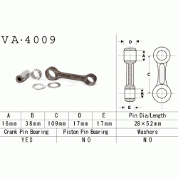 VESRAH VA-4009 korbowód KAWASAKI KLF220/250 92-09 sklep MOTORUS.PL