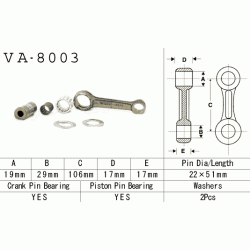 VESRAH VA-8003 korbowód KAWASAKI KX125 94-97 sklep MOTORUS.PL