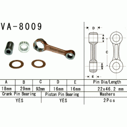 VESRAH VA-8009 korbowód KAWASAKI KX80/85 98-09 sklep MOTORUS.PL