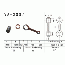 VESRAH VA-3007 korbowód SUZUKI LT160 QUADRUNNER 89-04 sklep MOTORUS.PL