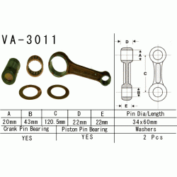 VESRAH VA-3011 korbowód SUZUKI LTF400 EIGER 02-08, DR350 90-99 sklep MOTORUS.PL