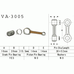 VESRAH VA-3005 korbowód SUZUKI LTF250 87-09 sklep MOTORUS.PL