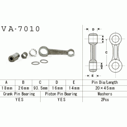 VESRAH VA-7010 korbowód SUZUKI RM80 91-01 sklep MOTORUS.PL