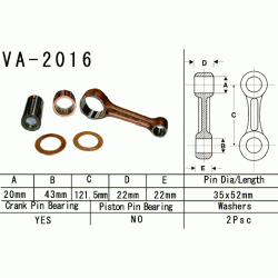 VESRAH VA-2016 korbowód YAMAHA YFM400/450 03-09 sklep MOTORUS.PL