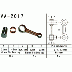 VESRAH VA-2017 korbowód YAMAHA YFM660 RAPTOR 01 sklep MOTORUS.PL