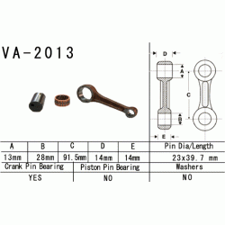 VESRAH VA-2013 korbowód YAMAHA YFM80 85-08 sklep MOTORUS.PL