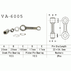 VESRAH VA-6005 korbowód YAMAHA YZ125 86-96 sklep MOTORUS.PL