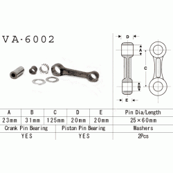 VESRAH VA-6002 korbowód YAMAHA YZ250 90-98 sklep MOTORUS.PL