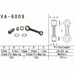 VESRAH VA-6009 korbowód motocyklowy YAMAHA YZ250 99-16 sklep MOTORUS.PL