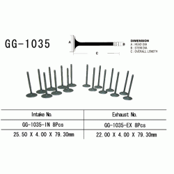 VESRAH GG-1035-IN zawór ssący Honda CB600F 00-10, CBR600F3 95-98