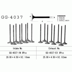 VESRAH GG-4037-EX zawór wydechowy Kawasaki ZX900 Ninja ZX9R 94-97