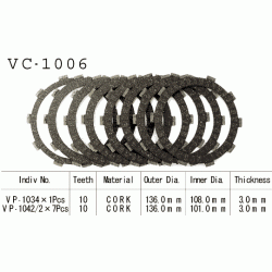 VESRAH VC-1006 komplet motocyklowych tarcz sprzęgła sklep MOTORUS.PL