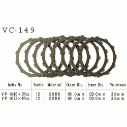 VESRAH VC-149 komplet motocyklowych tarcz sprzęgła sklep MOTORUS.PL