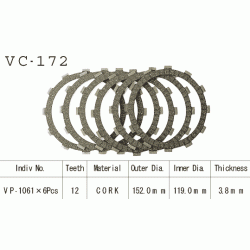 VESRAH VC-172 komplet motocyklowych tarcz sprzęgła sklep MOTORUS.PL