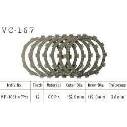 VESRAH VC-167 komplet motocyklowych tarcz sprzęgła sklep MOTORUS.PL
