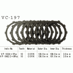 VESRAH VC-197 komplet motocyklowych tarcz sprzęgła sklep MOTORUS.PL