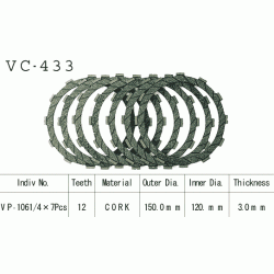 VESRAH VC-433 komplet motocyklowych tarcz sprzęgła sklep MOTORUS.PL