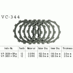 VESRAH VC-344 komplet motocyklowych tarcz sprzęgła sklep MOTORUS.PL