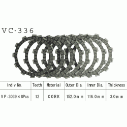 VESRAH VC-336 komplet motocyklowych tarcz sprzęgła sklep MOTORUS.PL