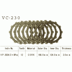 VESRAH VC-230 komplet motocyklowych tarcz sprzęgła sklep MOTORUS.PL