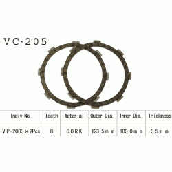 VESRAH VC-205 komplet motocyklowych tarcz sprzęgła sklep MOTORUS.PL