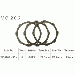 VESRAH VC-206 komplet motocyklowych tarcz sprzęgła sklep MOTORUS.PL
